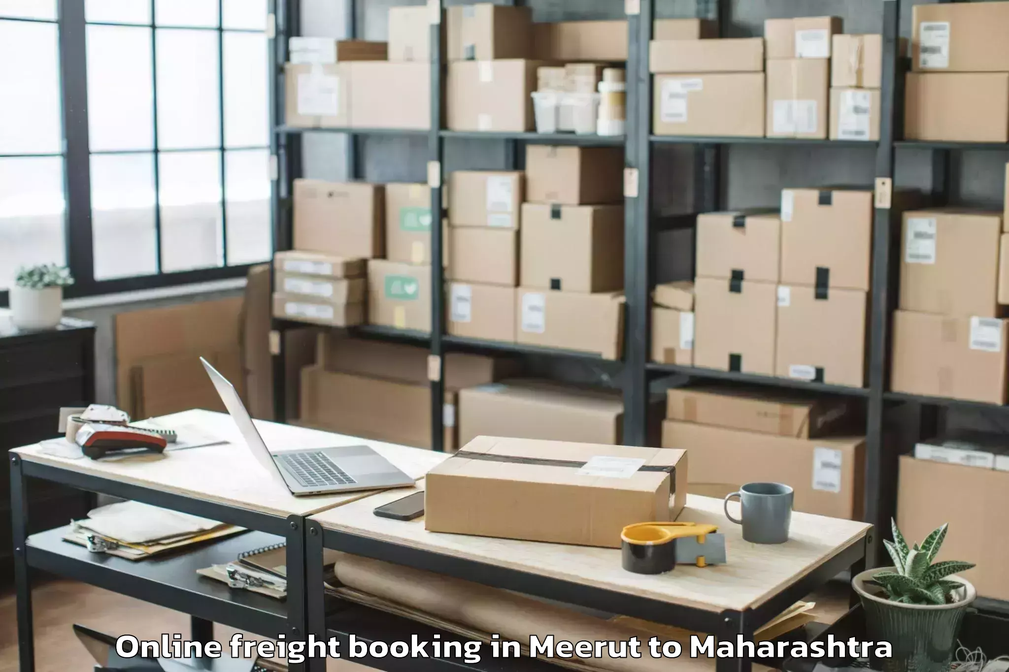 Top Meerut to Jalgaon Jamod Online Freight Booking Available